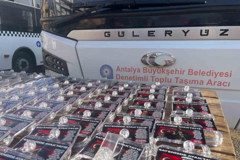 Alanya’da şehitlerin isimleri halk otobüslerinde yaşatılacak