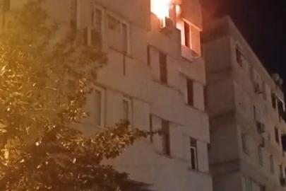 Antalya’da apartman dairesi alev alev yandı