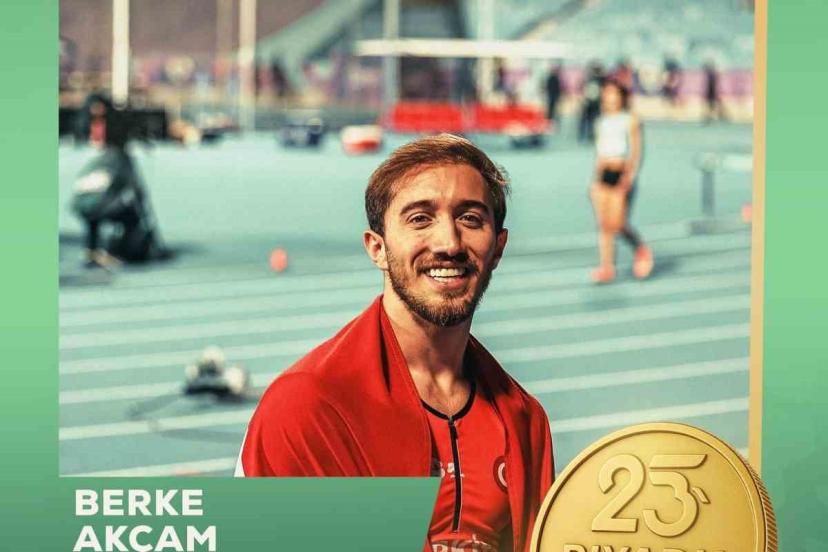 Atletizmde Berke Akçam’dan altın madalya