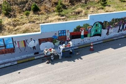 Babadağ duvar resimleriyle güzelleşiyor