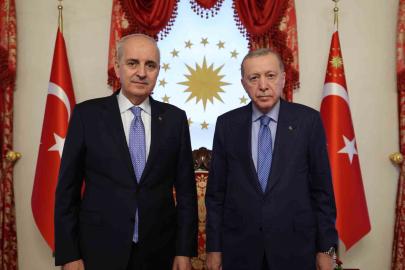 Cumhurbaşkanı Erdoğan, TBMM Başkanı Numan Kurtulmuş’u kabul etti