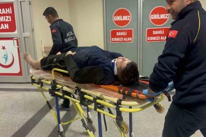 Devrilen motosikletteki kişi yaralandı