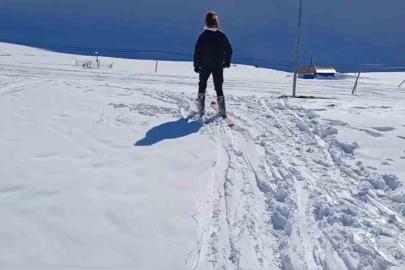 Kayak merkezi olmayan Giresun’da kayak sezonu Eğribel’de açıldı