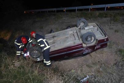 Kırıkkale’de otomobil takla attı: 1 yaralı