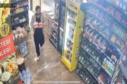 Kontrolden çıkan cip şarküteriye daldı: Kıl payı kurtuluş kamerada