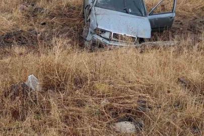 Kontrolden çıkan otomobil araziye uçtu: 1 yaralı