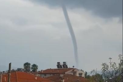 Marmaris’te oluşan hortum kameraya yansıdı