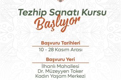 Niğde’de tezhip sanatı kursuna başvurular başladı