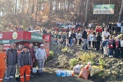Öğrencilere yangın ve çevre bilinci konusunda yerinde bilgi verildi