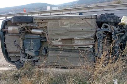 Otomobil yoldan çıktı, 1 yaralı