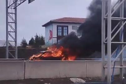 Pursaklar’da araç yangını