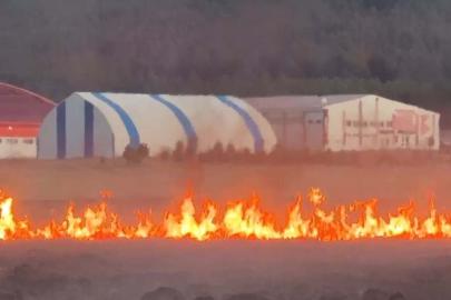 Putka Gölü’nde çıkan yangın korkuttu
