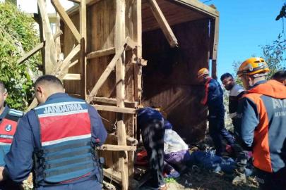 Rize’de ahşap yapı çöktü: 1 ölü, 2 yaralı