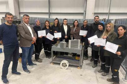 Sanayide kadın gücü: Çorum’da 15 kadın kaynakçı sertifikalarını aldı