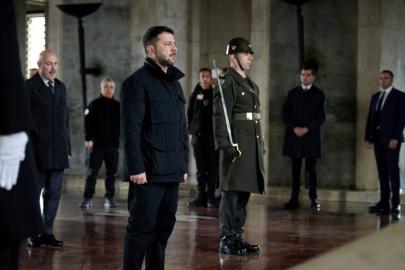 Ukrayna lideri Zelenski'den Anıtkabir'e ziyaret