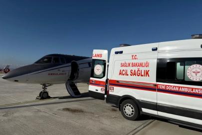 Van’da kalp hastası bebek, uçak ambulansla İstanbul’a sevk edildi