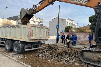 Yenipazar’da yol çalışmaları hızlandı