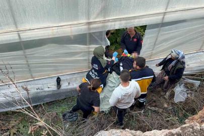 7 metrelik duvardan düşen çiftçi yaralandı