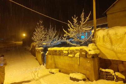 Ahlat’ta kar yağışı