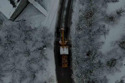 Atakum kırsalında kar mesaisi