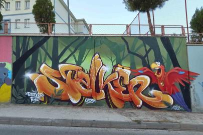 Bozüyük’te okul duvarları sanatla hayat buldu