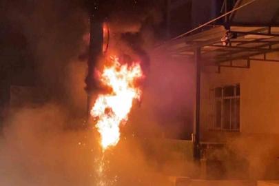 Cemevinde korku dolu anlar: Elektrik panosu patladı