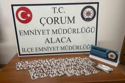 Çorum’da 266 adet sentetik ecza hapı ele geçirildi: 1 gözaltı