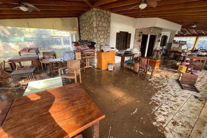 Datça’da sağanak yağış etkili oldu