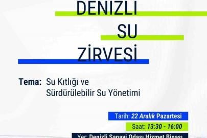 Denizli Su Zirvesinde su sorununa kalıcı çözümleri konuşulacak