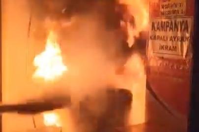 Elazığ’da yanan işletmenin yardımına esnaf yetişti