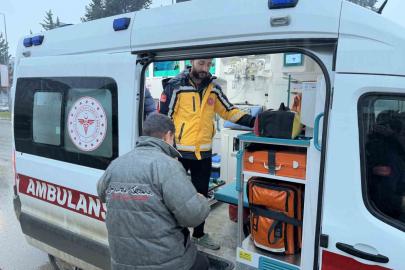 Eli spiralle kesilen kişi yaralandı