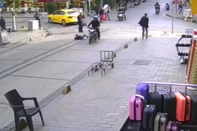 Fatih’te annesinin kolundan yola fırlayan çocuğa motosiklet çarptı, sürücü kaçtı