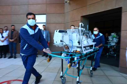 Fethi Sekin Şehir Hastanesi’nde deprem ve yangın tatbikatı