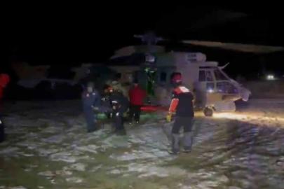 Hasan Dağı’nda mahsur kalan öğrenciler helikopterle kurtarıldı