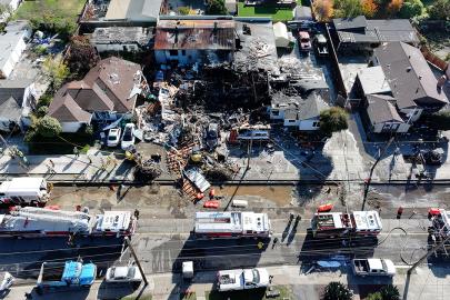 İşçiler gaz hattına zarar verdi, mahalle enkaza döndü