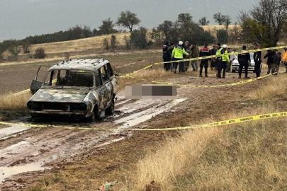 Isparta’da dağlık alanda yanmış aracın kenarında başsız erkek cesedi bulundu