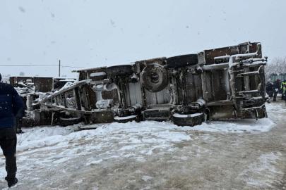Kar yağışı kazayı beraberinde getirdi