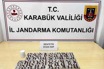 Karabük’te 265 sentetik ecza ele geçirildi