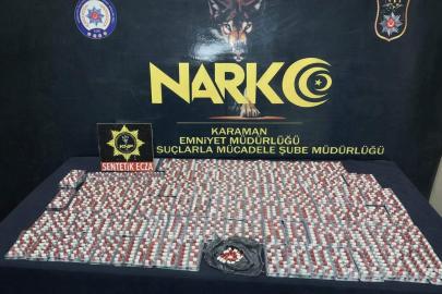 Karaman’da 2 bin 721 adet sentetik hap ele geçirildi: 4 tutuklama
