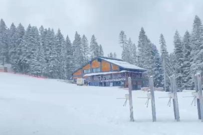 Kastamonu’nun yüksek kesimlerinde kar yağışı etkili oluyor