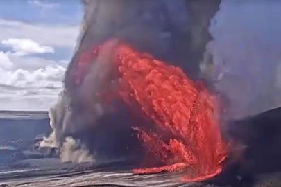 Kilauea yeniden uyandı. Lavlar 425 metre yüksekliğe ulaştı