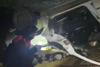 Köpekten kaçmak isterken takla attı