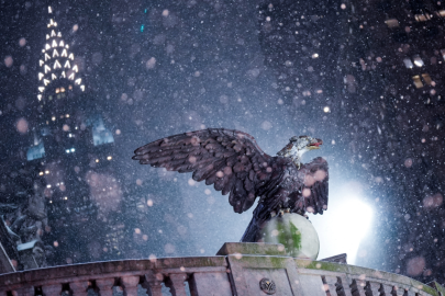 New York üç yılın en yoğun kar yağışıyla beyaza büründü