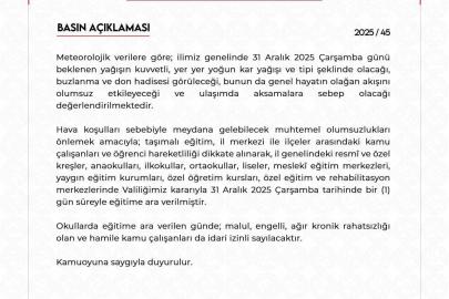 Niğde’de eğitme bir gün ara verildi