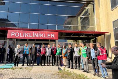 Patnos ağız ve diş sağlığı merkezinde gerçeği aratmayan yangın tatbikatı