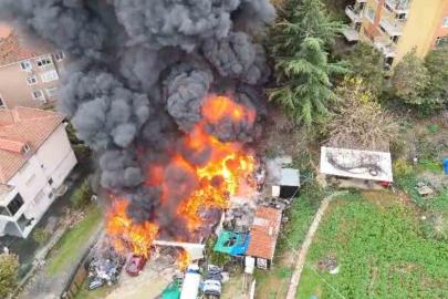 Sarıyer’de oto tamirhane deposunda yangın paniği: Dükkan kullanılamaz hale geldi