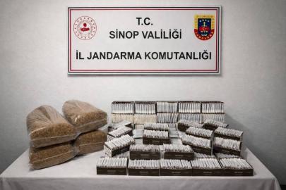 Sinop’ta kaçak tütün operasyonu: 20 kilo tütün, 10 bin adet makaron ele geçirildi