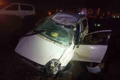 Tekirdağ’da alkollü sürücü su kanalına uçtu