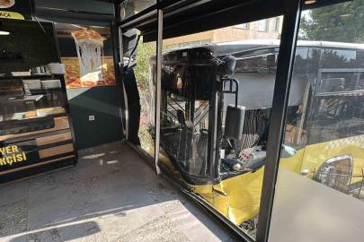 Üsküdar’da İETT otobüsü börekçiye daldı: 4 yaralı