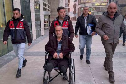 Uyuşturucu ticaretinden 11 yıl ceza yedi, ayakları olmayan hükümlü tekerlekli sandalyeyle cezaevine götürüldü